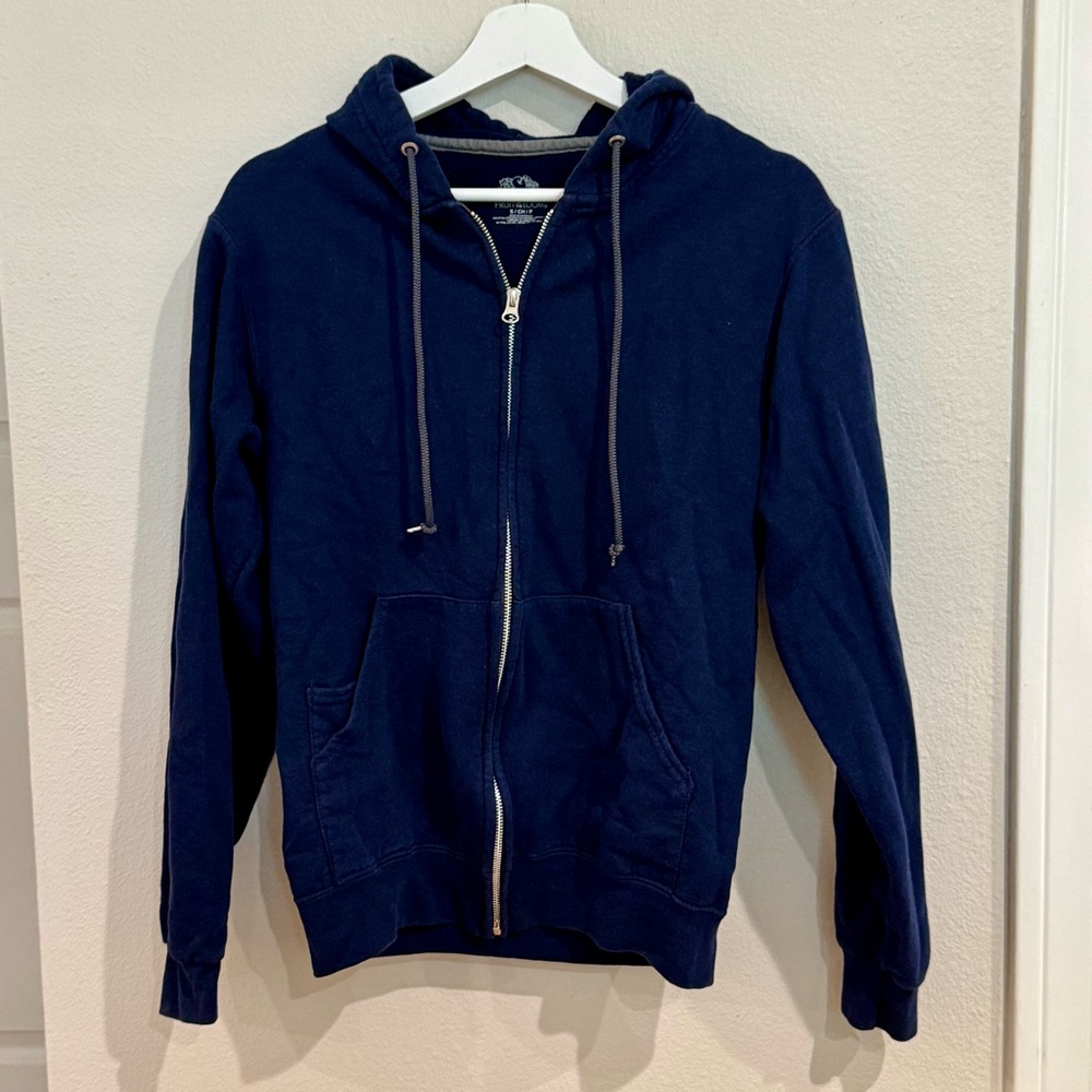 Fruit of the Loom Heather Gray and Navy Hoodie